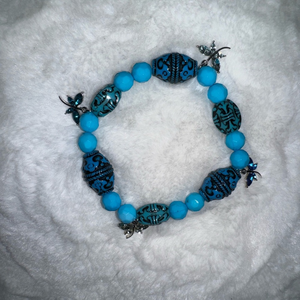 Blue butterfly bracelet